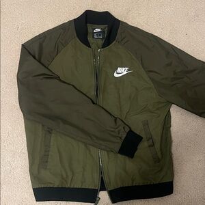 Nike Men's Dark Green Bomber Jacket